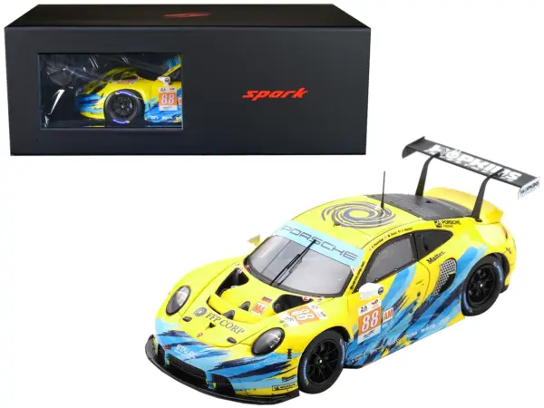 Porsche 911 RSR-19 #88 Fred Poordad - Maxwell Root - Jan Heylen "Dempsey-Proton Racing" GTE Am "24 Hours of Le Mans" (2022) with Acrylic Display Case 1/18 Model Car by Spark #1