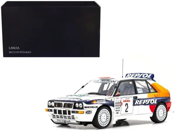 Lancia Delta HF Integrale Evoluzione #2 Carlos Sainz - Luis Moya "Jolly Club" "Tour de Corse - Rallye de France" (1993) 1/18 Diecast Model Car by Kyosho #1