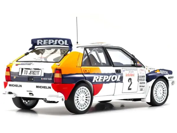 Lancia Delta HF Integrale Evoluzione #2 Carlos Sainz - Luis Moya "Jolly Club" "Tour de Corse - Rallye de France" (1993) 1/18 Diecast Model Car by Kyosho #5