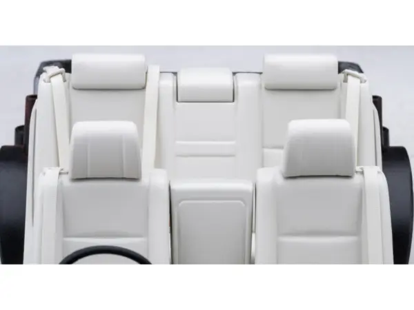 Toyota Century Open Car Convertible RHD (Right Hand Drive) Black with White Interior 1/18 Model Car by Autoart #4