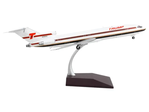 Boeing 727-200 Commercial Aircraft "Trump Shuttle" White with Red Stripes "Gemini 200" Series 1/200 Diecast Model Airplane by GeminiJets #2