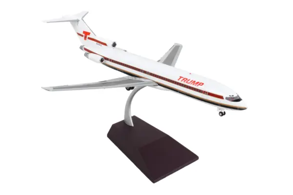 Boeing 727-200 Commercial Aircraft "Trump Shuttle" White with Red Stripes "Gemini 200" Series 1/200 Diecast Model Airplane by GeminiJets #3