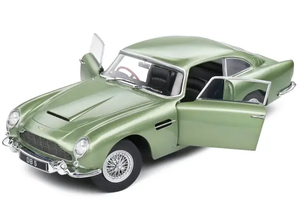 1964 Aston Martin DB5 RHD (Right Hand Drive) Porcelain Green Metallic 1/18 Diecast Model Car by Solido #2