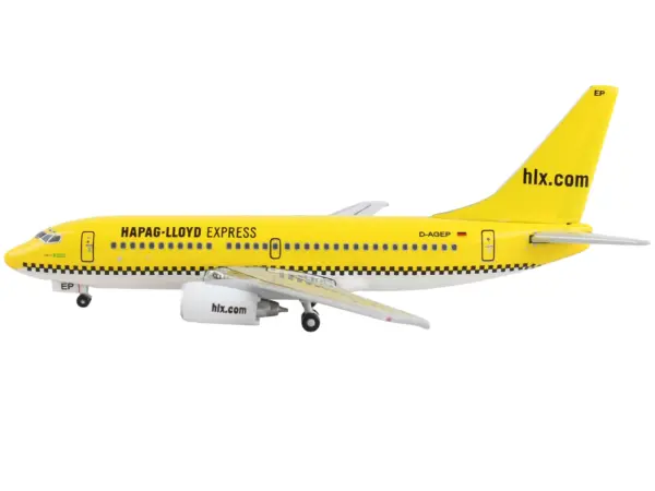 Boeing 737-700 Commercial Aircraft "Hapag-Lloyd" Yellow 1/400 Diecast Model Airplane by GeminiJets #2