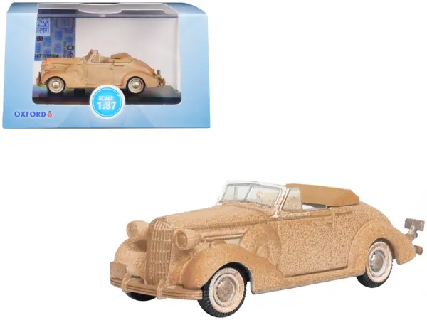 1936 Buick Special Convertible Coupe Beige (Rusted) "Junkyard Project" 1/87 (HO) Scale Diecast Model Car by Oxford Diecast #1