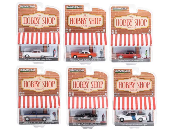 "The Hobby Shop" Set of 6 pieces Series 15 1/64 Diecast Model Cars by Greenlight #1