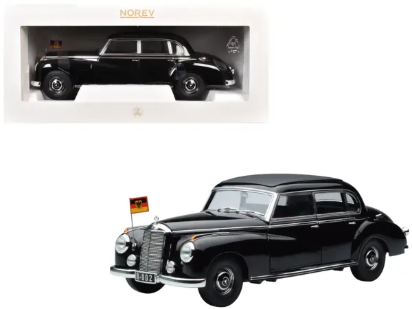 1955 Mercedes-Benz 300 Black "German Chancellor Konrad Adenauer" 1/18 Diecast Model Car by Norev #1