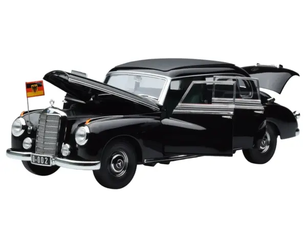 1955 Mercedes-Benz 300 Black "German Chancellor Konrad Adenauer" 1/18 Diecast Model Car by Norev #2