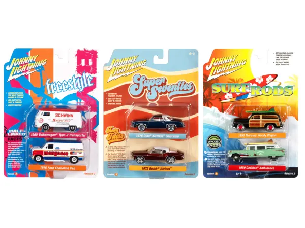 Johnny Lightning "2-Packs" 2023 Set A of 6 pieces Release 2 1/64 Diecast Model Cars by Johnny Lightning #1