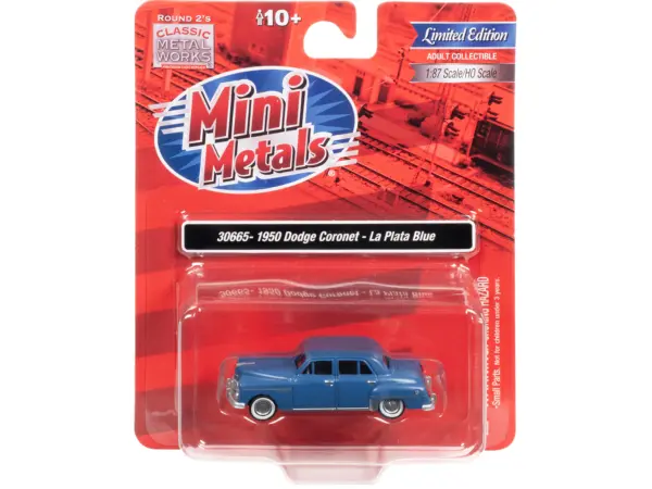 1950 Dodge Coronet La Plata Blue 1/87 (HO) Scale Model Car by Classic Metal Works #3