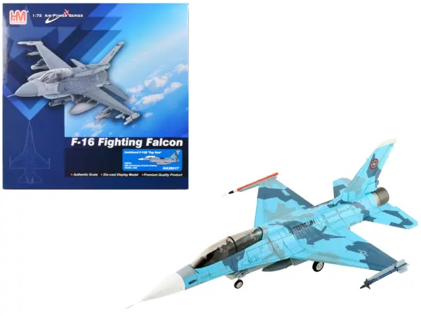 Lockheed F-16B Fighting Falcon Fighter Aircraft "Top Gun 90th Anniversary of Naval Aviation NSAWC" United States Navy "Air Power Series" 1/72 Diecast Model by Hobby Master #1