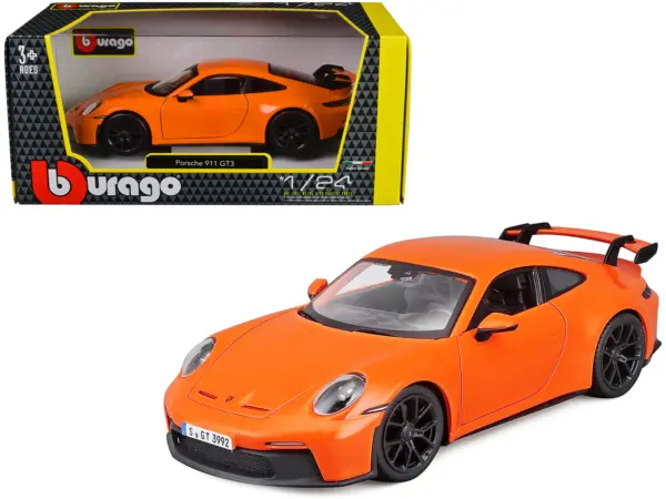 Porsche 911 GT3 Orange 1/24 Diecast Model Car by Bburago #1