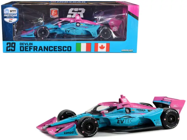 Dallara IndyCar #29 Devlin DeFrancesco "EVTEC Performance Group" Andretti Steinbrenner Autosport (Road Course Configuration) "NTT IndyCar Series" (2023) 1/18 Diecast Model Car by Greenlight #1