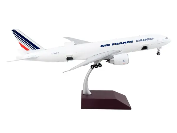 Boeing 777F Commercial Aircraft "Air France Cargo" White with Striped Tail "Gemini 200 - Interactive" Series 1/200 Diecast Model Airplane by GeminiJets #2
