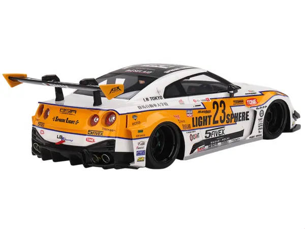 Nissan LB-Silhouette WORKS GT 35GT-RR Ver.2 RHD (Right Hand Drive) #23 Tetsuya Hibino "LB Racing - Formula Drift" (2022) 1/18 Model Car by Top Speed #4