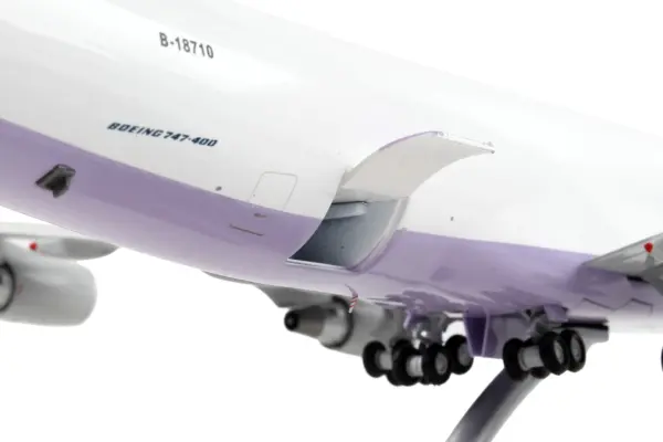 Boeing 747-400F Commercial Aircraft "China Airlines Cargo" White with Purple Tail "Gemini 200 - Interactive" Series 1/200 Diecast Model Airplane by GeminiJets #3