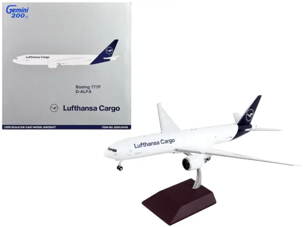 Boeing 777F Commercial Aircraft "Lufthansa Cargo" White with Blue Tail "Gemini 200" Series 1/200 Diecast Model Airplane by GeminiJets #1