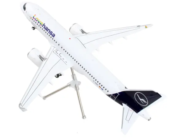 Airbus A320neo Commercial Aircraft "Lufthansa - LoveHansa" White with Blue Tail "Gemini 200" Series 1/200 Diecast Model Airplane by GeminiJets #3