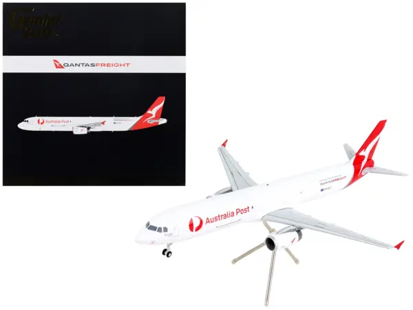 Airbus A321P2F Commercial Aircraft "Qantas Freight - Australia Post" White with Red Tail "Gemini 200" Series 1/200 Diecast Model Airplane by GeminiJets #1