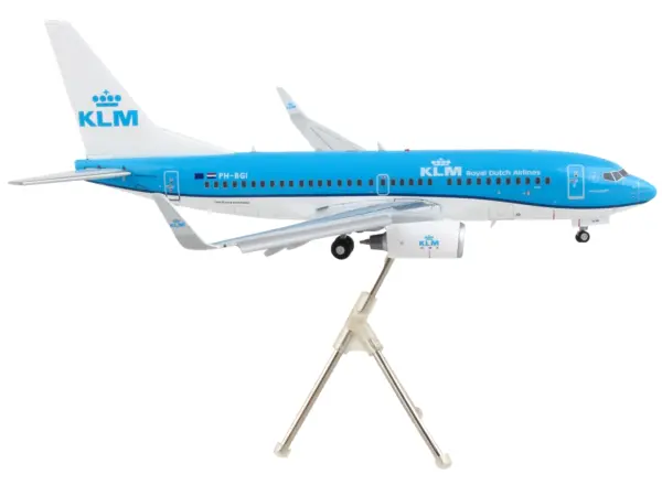 Boeing 737-700 Commercial Aircraft with Flaps Down "KLM Royal Dutch Airlines" Blue with White Tail "Gemini 200" Series 1/200 Diecast Model Airplane by GeminiJets #2