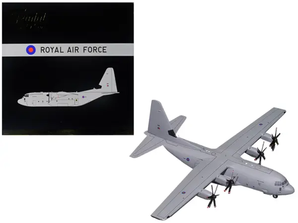 Lockheed C-130J Super Hercules Transport Aircraft "British Royal Air Force" Gray "Gemini 200" Series 1/200 Diecast Model Airplane by GeminiJets #1
