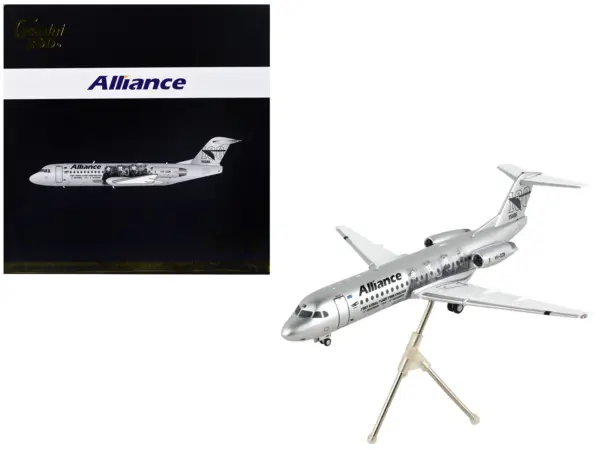 Fokker F70 Commercial Aircraft "Alliance Airlines - 100 Years First Flight from England" Silver Metallic "Gemini 200" Series 1/200 Diecast Model Airplane by GeminiJets #1
