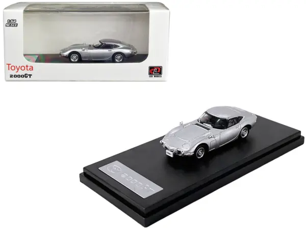 Toyota 2000GT RHD (Right Hand Drive) Silver Metallic 1/64 Diecast Model Car by LCD Models #1