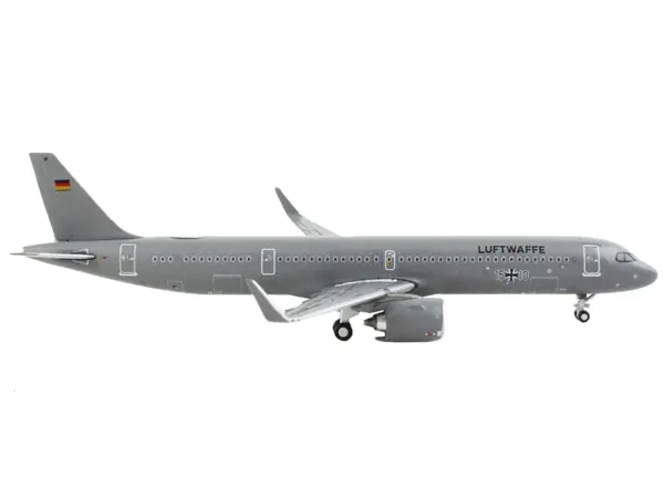 Airbus A321neo Transport Aircraft "German Luftwaffe" Gray "Gemini Macs" Series 1/400 Diecast Model Airplane by GeminiJets #2