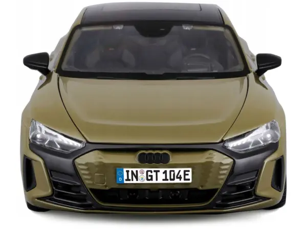 2022 Audi RS e-tron GT Dark Green with Sunroof 1/18 Diecast Model Car by Bburago #4