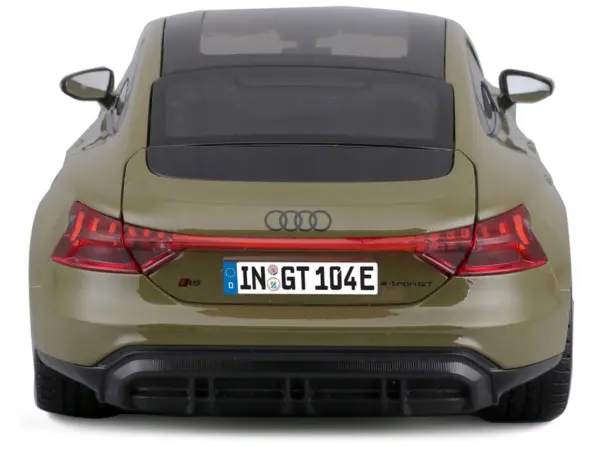 2022 Audi RS e-tron GT Dark Green with Sunroof 1/18 Diecast Model Car by Bburago #5