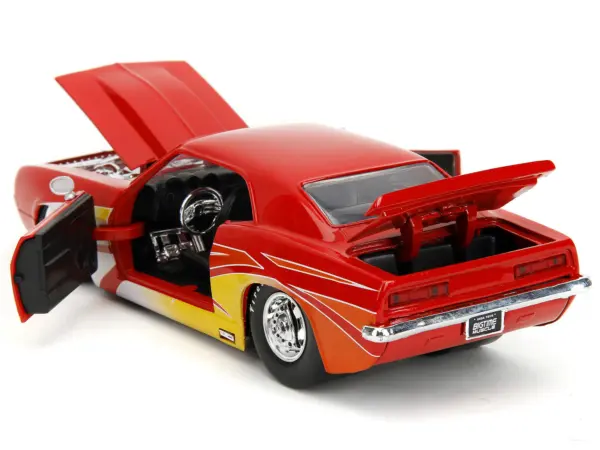 1969 Chevrolet Camaro Red with Graphics "BigTime Muscle" Series 1/24 Diecast Model Car by Jada #4
