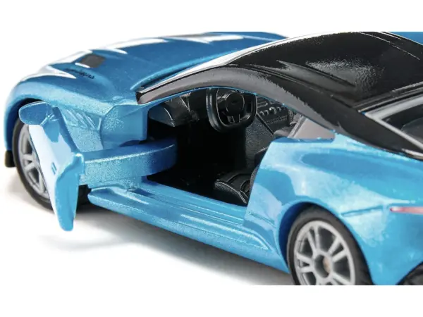 Aston Martin DBS Superleggera Blue Metallic with Black Top Diecast Model Car by Siku #3