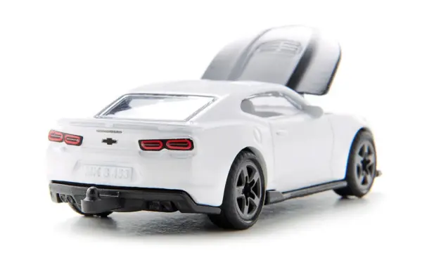 Chevrolet Camaro White with Black Hood Diecast Model Car by Siku #3