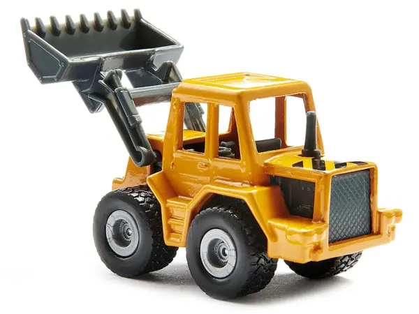 Truck with Low Loader Trailer and Front Loader Yellow Diecast Model by Siku #5