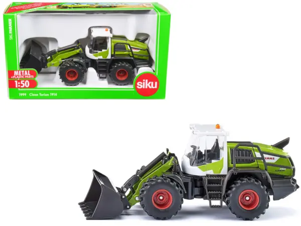 Claas Torion 1914 Wheel Loader Green and White 1/50 Diecast Model by Siku #1