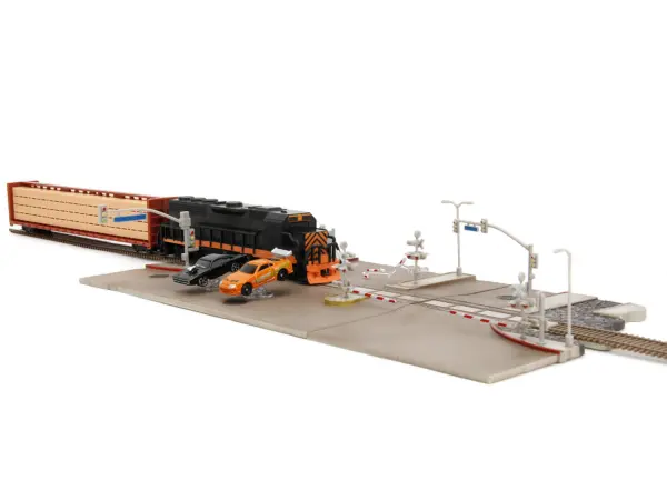 "Fast & Furious" Final Race Diorama with Toyota Supra Orange and Dodge Charger Black "Nano Scene" Series model by Jada #3