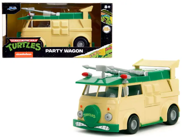 Party Wagon Green and Beige "Teenage Mutant Ninja Turtles" "Hollywood Rides" Series Diecast Model Car by Jada #1