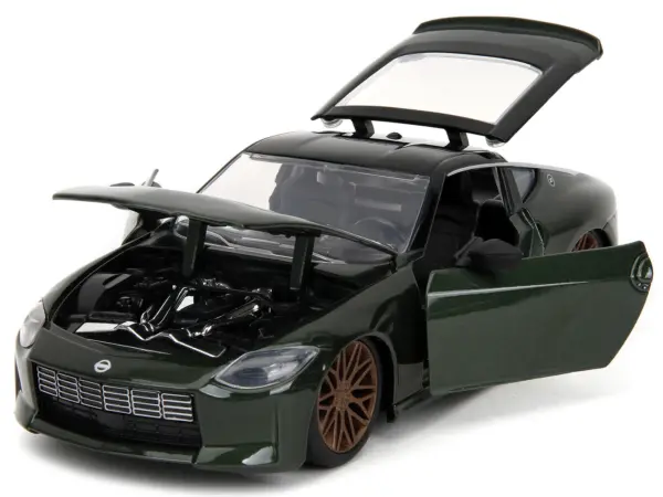 2023 Nissan Z Dark Green Metallic with Black Top "Fast X" (2023) Movie "Fast & Furious" Series 1/24 Diecast Model Car by Jada #2