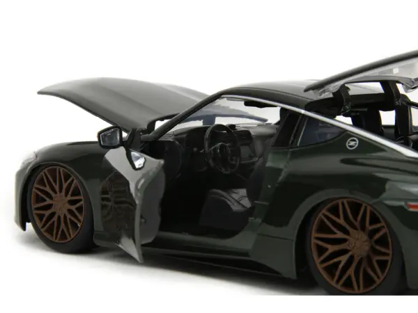 2023 Nissan Z Dark Green Metallic with Black Top "Fast X" (2023) Movie "Fast & Furious" Series 1/24 Diecast Model Car by Jada #3