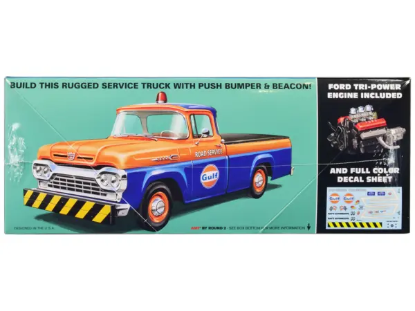 Skill 2 Model Kit 1960 Ford F-100 Pickup Truck with Trailer 3-in-1 Kit 1/25 Scale Model by AMT #2