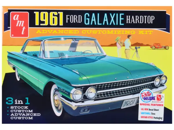 Skill 2 Model Kit 1961 Ford Galaxie Hardtop 3-in-1 Kit 1/25 Scale Model by AMT #1