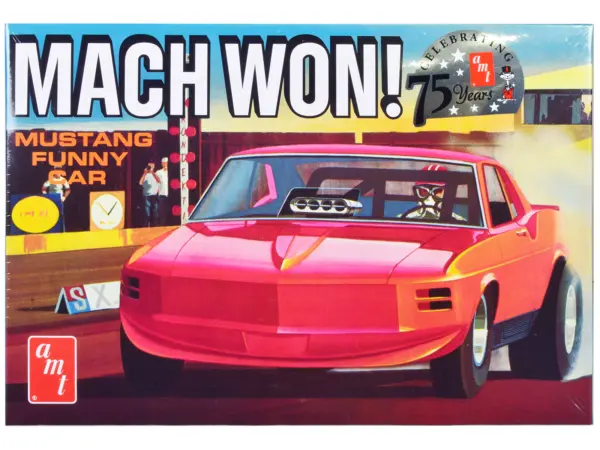 Skill 3 Model Kit 1970 Ford Mustang Funny Car "Mach Won" 1/25 Scale Model by AMT #1