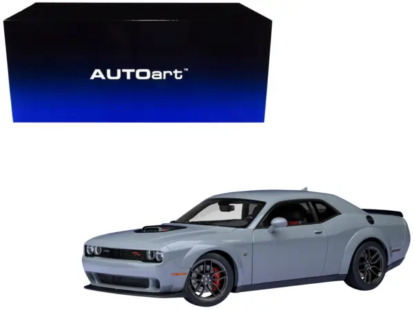 2022 Dodge Challenger R/T Scat Pack Widebody Smoke Show Gray 1/18 Model Car by Autoart #1