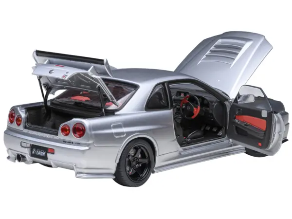 Nissan Nismo R34 GT-R Z-TUNE RHD (Right Hand Drive) Silver Metallic 1/18 Model Car by Autoart #2