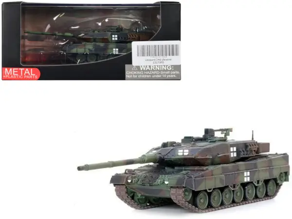 Leopard 2A6 Main Battle Tank Green Camouflage "Ukrainian Army" "Armor Premium" Series 1/72 Diecast Model by Panzerkampf #1