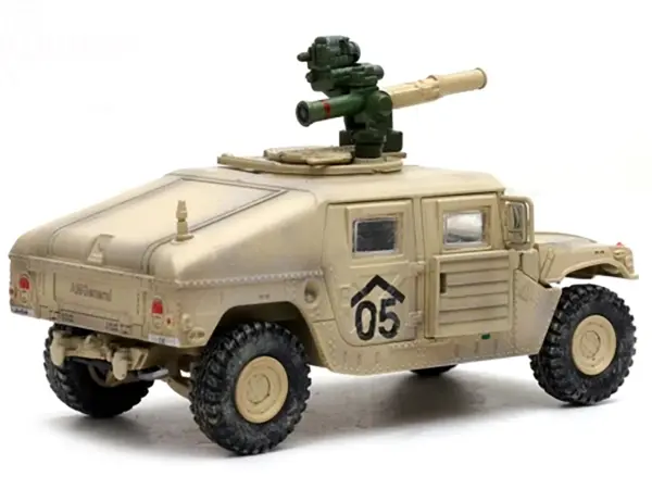 M1046 HUMVEE Tow Missile Carrier Desert Camouflage "E Troop 9th Regiment 2nd Brigade Combat Team 3rd Infantry Division (Mechanized) Iraq" (2003) "Military Miniature" Series 1/64 Diecast Model by Panzerkampf #2