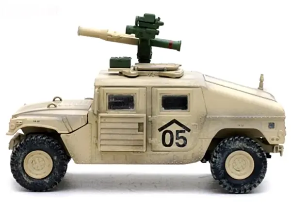 M1046 HUMVEE Tow Missile Carrier Desert Camouflage "E Troop 9th Regiment 2nd Brigade Combat Team 3rd Infantry Division (Mechanized) Iraq" (2003) "Military Miniature" Series 1/64 Diecast Model by Panzerkampf #3