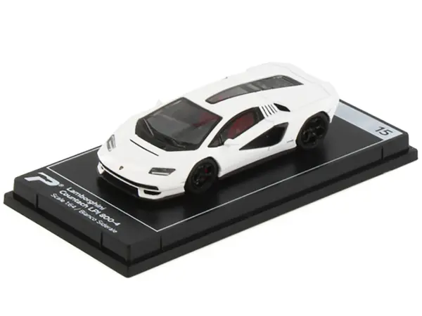 Lamborghini Countach LPI 800-4 Bianco Siderale White "Hypercar League Collection" 1/64 Diecast Model Car by PosterCars #2
