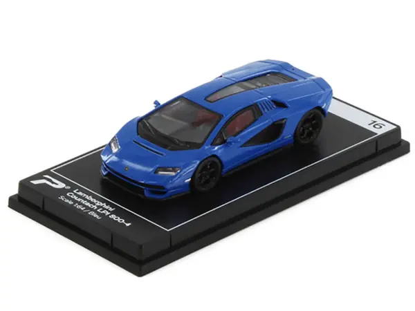 Lamborghini Countach LPI 800-4 Blue "Hypercar League Collection" 1/64 Diecast Model Car by PosterCars #2