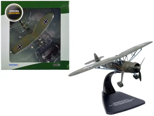 Henschel Hs 126 A-1 Reconnaissance Aircraft "Hannes Gaub Gerd Scroder 1.(H)/14 Invasion of Poland" (1939) German Luftwaffe "Oxford Aviation" Series 1/72 Diecast Model Airplane by Oxford Diecast #1